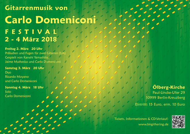 Poster design for FESTIVAL 2018, Carlo Domeniconi concerts, March 2018
