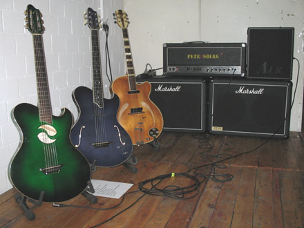 Hugh Featherstone's guitars, Rue Bunte, Berlin, 2006